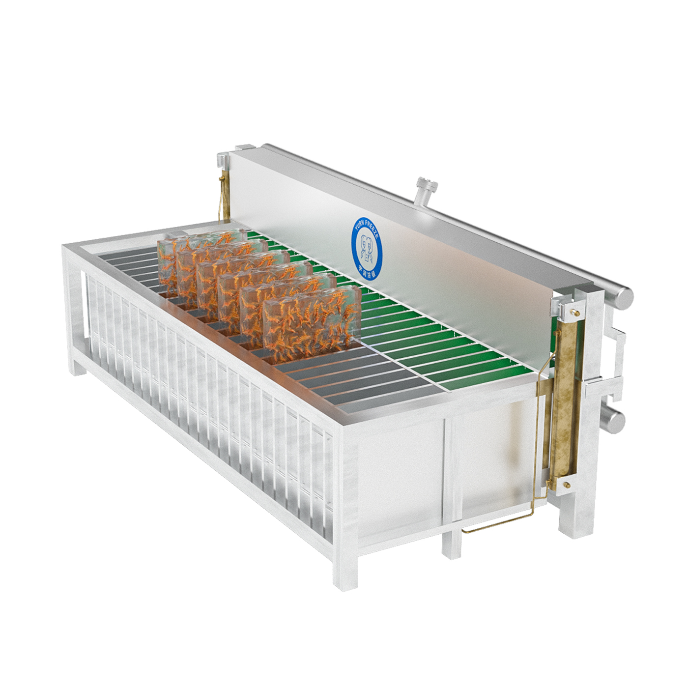 Vertical Plate Freezer Freezing Shrimp