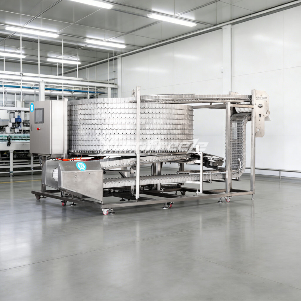 self stacking spiral freezer