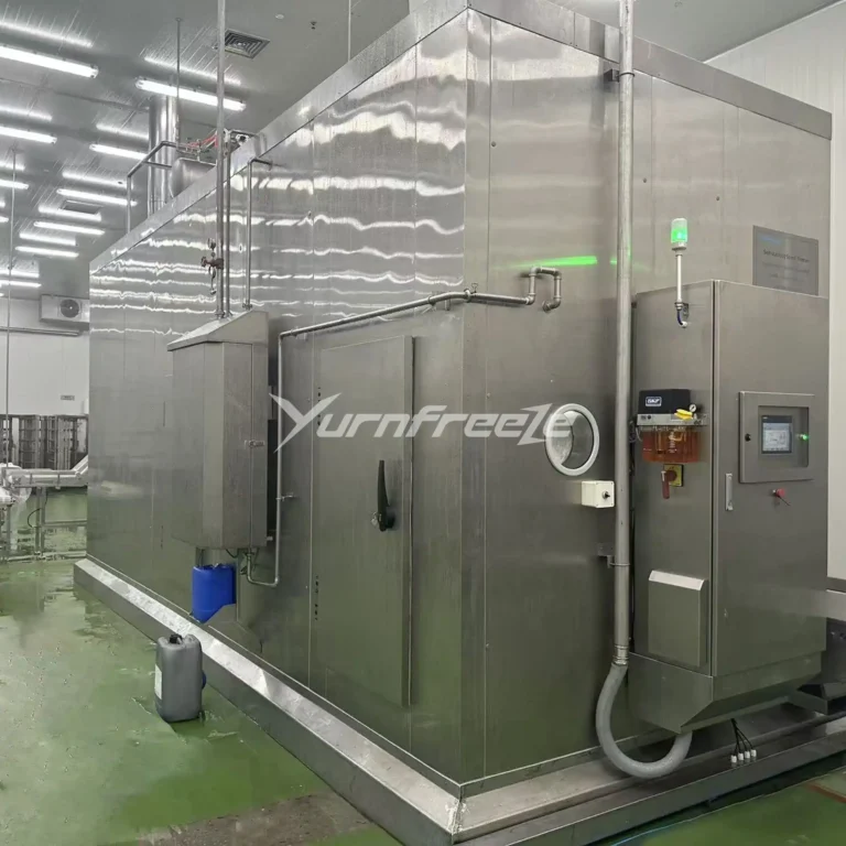 Self stacking spiral freezer insulation storage body