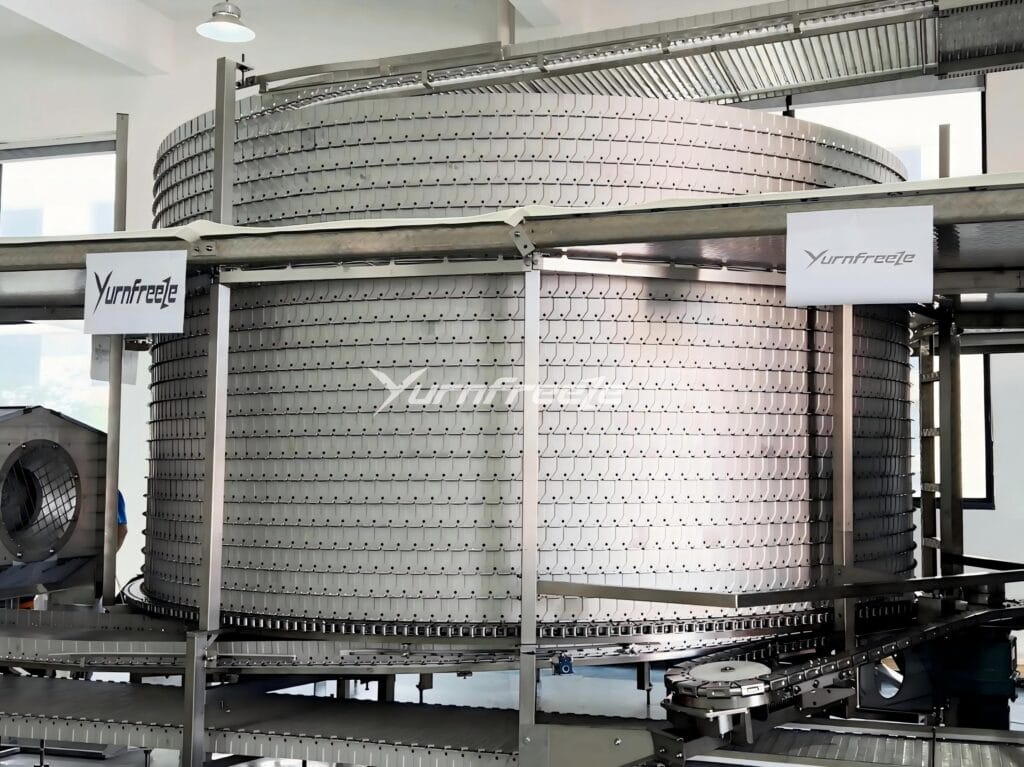 -60 ℃ Ultra-Low Temperature IQF Self-stacking spiral freezer machine -60 ℃ Ultra-Low Temperature IQF Self-stacking spiral freezer