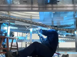 self stacking spiral freezer installation