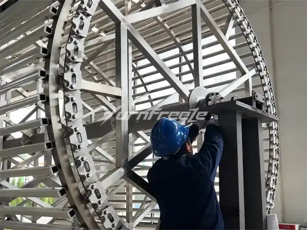 single spiral freezer installation