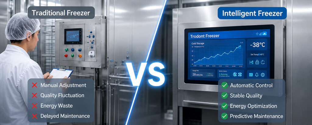 Traditional freezer vs Intelligent Freezer
