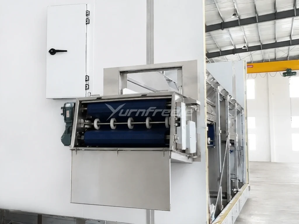 Pulsed-Air Mesh Belt Fluidized Bed Freezer