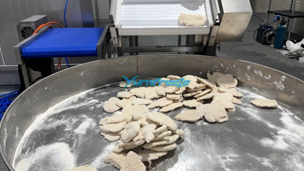 Spiral Freezer Frozen Bread Chicken Schnitzels Outlet