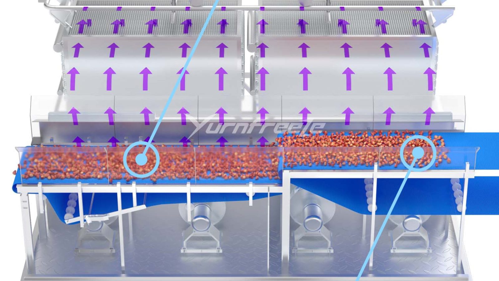 fluidized bed freezer air flow